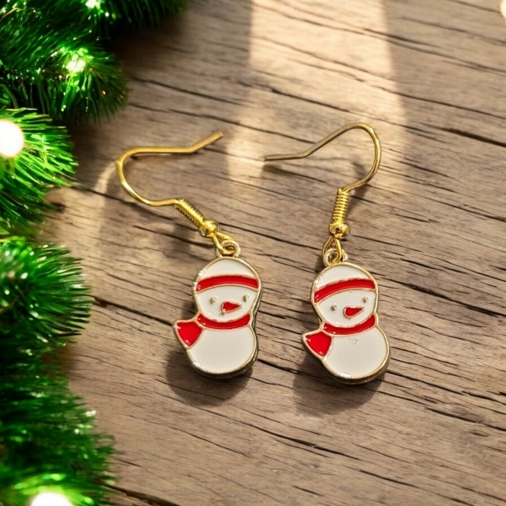 Holiday Bird Festive Dangle Earrings